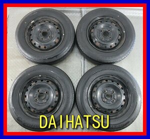 ■中古タイヤホイール■　DAIHATSU 純正 13インチ 4J +45 4H 100 BRIDGESTONE NEXTRY ECOPIA 145/80R13 75S 軽自動車 S 激安 送料無料 K122