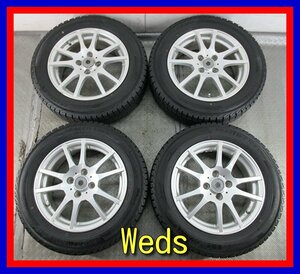 ■中古タイヤホイール■　Weds MGW152 15インチ 5.5J +42 4H 100 Yellow Hat PRACTIVA ICE BP02 175/65R15 84HQ ST 冬 激安 送料無料 K115