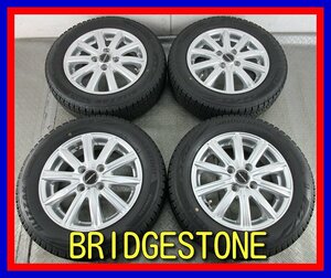 ■中古タイヤホイール■　BRIDGESTONE BALMINUM 14インチ 4.5J +45 4H 100 BRIDGESTONE VRX2 165/65R14 79Q ST 激安 送料無料 K106