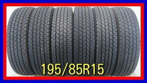 ■中古タイヤ■　195/85R15 113/111L LT 12PR YOKOHAMA ice GUARD iG91 トラック キャンター等 冬タイヤ スタッドレス　送料無料　B337