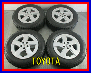 ■中古タイヤホイール■　TOYOTA プリウス 純正 15インチ 6J +45 5H 100 BRIDGESTONE VRX 195/65R15 91Q 冬 ST 激安 送料無料 I427