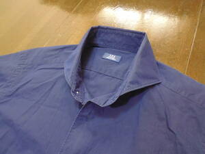 高級シャツ　鎌倉シャツ　１３４　紺　S