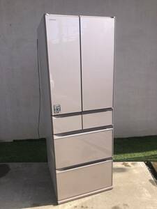 岡山発 HITACHI R-HW54R(XN) 540L 大型冷蔵庫(2021年）日立 ノンフロン 冷凍冷蔵庫 6枚扉 中古 簡易清掃済 動作確認済 引き取可 現状渡し　