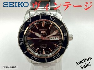 【可動品】SEIKO セイコー 5スポーツ オートマチック 23石 防水 文字盤色:紺色 腕時計 7S36‐04N0 ヴィンテージ　