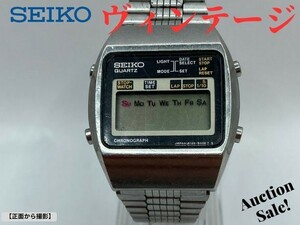 【不動品】SEIKO セイコー デジタル クォーツ ブラック色 A129-5000 ヴィンテージ　ジャンク