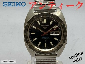 ◆◇【中古/アンティーク/要オーバーホール】SEIKO セイコー 5スポーツ 21石 防水 文字盤色:黒 自動巻 6119‐8410 1968年製◇◆