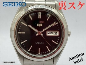 ◆◇【中古】セイコーファイブ オートマチック 裏スケルトン 文字盤色:黒 腕時計 7S26‐0440 1998年製◇◆