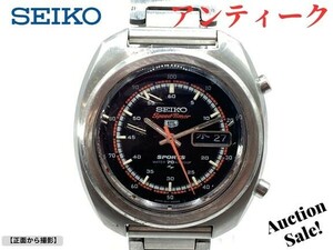 【可動品】SEIKO セイコー スピードタイマー 5スポーツ デイデイト クロノグラフ 自動巻き 文字盤色/ブラック 7017-8000