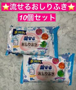 新品　流せるおしりふき 大人用 さわやかなせっけんの香り 50枚入×10セット