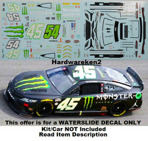 NASCAR DECAL #45 MONSTER ENERGY 2023 TOYOTA CAMRY TYLER REDDICK 1/24 海外 即決