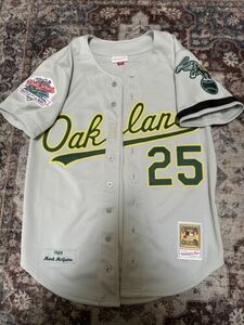 Authentic Oakland Athletics 1989 Mark McGwire Jersey Mitchell and Ness (size 40) 海外 即決