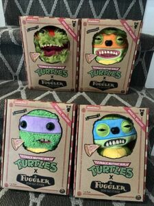 SET of 4 COMPLETE SET Fuggler TMNT Plush RARE New Limited Edition ! 海外 即決