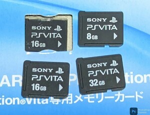 PSVITA メモリーカード 8 GB16GB 　2枚　32GB 4枚　まとめ売り　初期化済み　動作確認済み