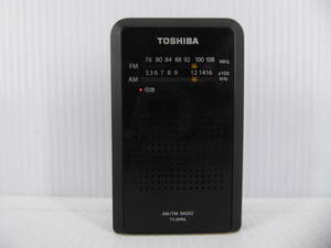 ★☆東芝 ワイドFM対応 FM/AMポケットラジオ TY-APR4 動作品 オマケ新品電池付き☆★