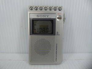 ★☆SONY ワイドFM対応 FM/AMポケットラジオ ICF-R553V 難あり動作品 オマケ新品電池付き☆★