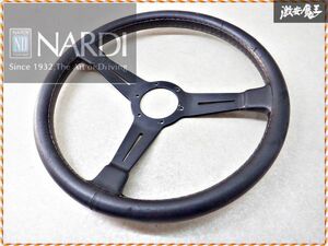 NARDI ナルディ ステアリングハンドル ステアリングホイール レザー 3本スポーク 汎用品 ドリフト 棚2N15