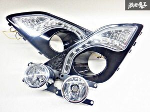 社外 ZN6 86 前期 フォグカバー フォグランプ LED デイライト ウィンカーレンズ フロント 左右セット ブラック TKS 35003 棚2O24