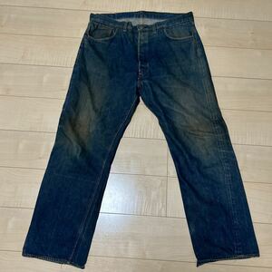 Levi's リーバイス 501 66BIGE 刻印6 トップボタン裏6 W40 70S 66ビッグE 濃紺 シングル ヴィンテージ 66前期 オリジナルレングス