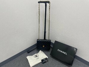 【中古品】CHANEL シャネル マトラッセ ショルダーバッグ ターンロック ブラック ラムスキン RA-02