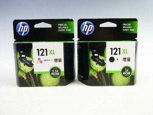 ◆未開封◆hp/ヒューレットパッカード◆純正インクカートリッジ 121XL 2本セット◆3色カラー/ブラック◆増量◆保証期限切れ◆