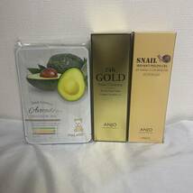 アンジュ アンジョ 韓国コスメセット ANJO 24K GOLDクレンジング SNAIL SKIN SOFT PEELING GEL おまけでアヴォカドマスク_画像3