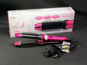 ★美品 イージーアイロンブラシ HC-3 ピンク メタリック YA‐MAN 箱付き ブラシ型 2way ヘアアイロン ヤーマン ヘアエステ レヘアボーテ