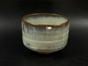 【福蔵】茶碗 天目茶碗 窯変 油滴 在銘 高 茶道具 径11.3cm