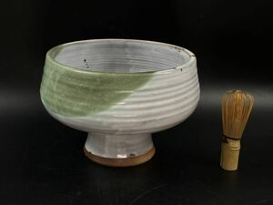 【福蔵】小石原焼 宝珠窯 鉢 高足 花器 径21cm