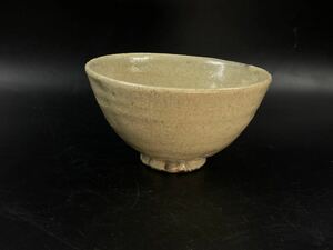 【福蔵】李朝 井戸茶碗 粉引 茶道具 径14.7cm