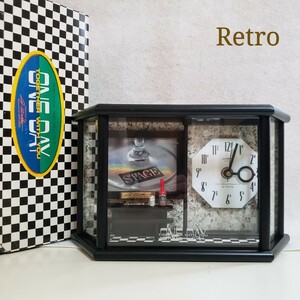 【送料無料】 80s 90s レトロ ギャラリー クロック 置時計 フォトフレーム