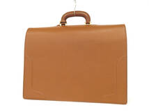 16043 美品 BURBERRY バーバリー 鍵付き ゴールド金具 本革 レザー ダレスバッグ ドクターズバッグ 書類鞄 ビジネスバッグ 鞄 茶系 メンズ_画像3