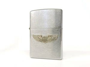 15781 美品 ZIPPO ジッポー ミリタリー ARMY WINGS ZIPPO アーミーウイング エンブレム オイルライター 喫煙具 喫煙グッズ シルバー USA製