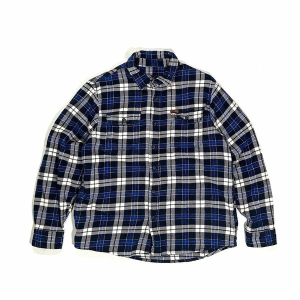 ORVIS L/S check flannel shirt blue