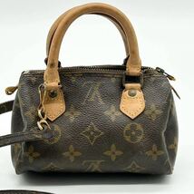 1円●高級●LOUIS VUITTON ルイヴィトン ミニスピーディー 2way ミニバッグ ハンドバッグ ショルダー モノグラム PVC レザー 斜め掛け可 _画像3