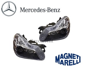 【正規純正OEM】 Mercedes-Benz SLクラス バイ キセノン ヘッドライト ブラックフェイス 左右 R230 SL350 SL550 2308203959 2308204059