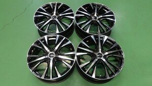 【個人宅配不可】中古 Weds LEONIS UC 18x7J 5H 114.3 18インチ アルミホイール 4本セット (棚500-501)