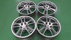 【個人宅配不可】中古 ポルシェ カイエン 21x10J 5H 130 純正 21インチ アルミホイール 4本セット 歪み 難あり (棚773-402)