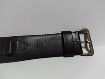 腕時計用 パリス環ベルト 濃茶色 アンティーク レトロ ビンテージ 中古 革ベルト 軍用 希少 _画像2