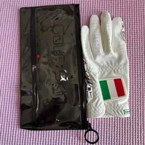 GOLFSKIN ゴルフスキン プレミアムグローブ イタリアンパッション　ゴルフ グローブ 片手用 レディース 21 XL