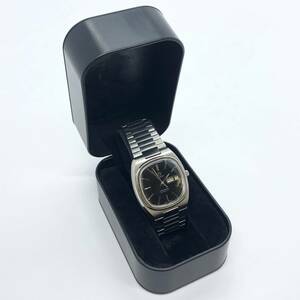 1円スタート OMEGA SEAMASTER オメガ シーマスター TVスクリーン デイデイト 黒文字盤 腕時計 自動巻き 稼働品 現状品 メンズ #9002