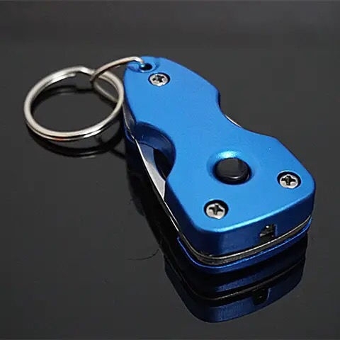 日本郵便　多機能ミニ 折りたたみナイフ マルチツール アウトドア LED付き　ブ