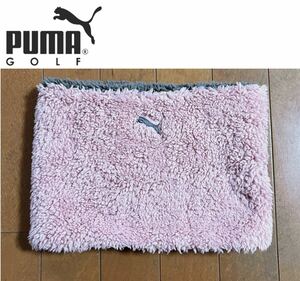 ★PUMA GOLF プーマ★もこもこふわふわで暖かい！ピンク＆グレーカラーリバーシブルネックウォーマー