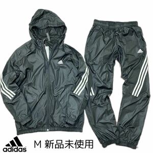 Mサイズ 新品 adidas ウィンドブレーカー セットアップ トラックスーツ ジャケット パンツ 上下セット 黒 白 ウインドブレーカー ジャージ