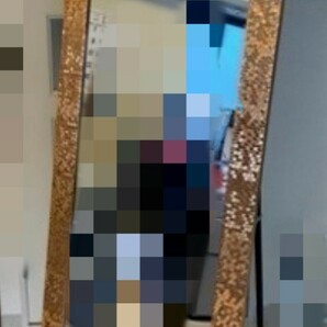 大型鏡 スタンドミラー 姿見鏡 全身鏡 壁掛け 洗面台 玄関 トイレ リビング 寝室 エントランス カフェ調 東京池袋 発送不可の画像1