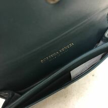 0216X BOTTEGA VENETA ボッテガヴェネタ イントレチャート カードケース パスケース 名刺入れ レザー ネイビー シープメッシュ_画像8