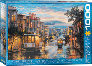 6000-0957 EUR 1000ピース ジグソーパズル サンフランシスコ、ケーブルカー天国 Eugene Lushpin - San Francisco, Cable Car Heaven
