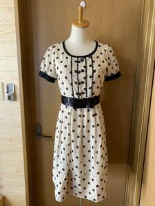 *NATURAL BEAUTY BASIC Natural Beauty Basic dot pattern chiffon One-piece *