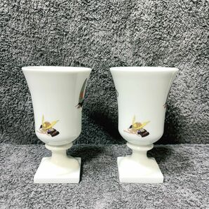 レア　希少品　深川製　兜 鎧 兜絵　5月節句　ワインカップ　ペア 廃盤品 深川製磁　鎧兜 甲冑