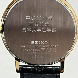 SEIKO/セイコー/7N01-6890/3針/ローマン/ゴールドカラー/ラウンド/純正ベルト/箱・付属品付/クォーツ/メンズ腕時計の画像5