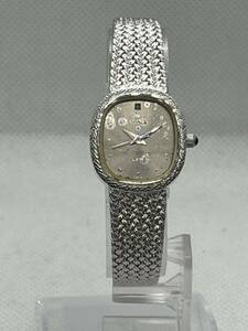 CYMA Cima wristwatch 706 gray face silver color Switzerland made 3 hands lady's quartz used 